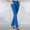 Blue, variant on Patlollav Pants Womens Casual Temperament Solid Color Knitted Micro Pull Slim Flare Trousers