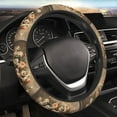 thumbnail image 5 of Rateoe Vintage Peonies Rustic Charm Pattern Elastic Stretch Steering Wheel Cover, Universal 15 inch, Microfiber Breathable , Anti-Slip, Odorless, Easy Carry, 5 of 6
