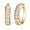 Gold and Silver, variant on Fine Silver Plated Silver Tone S Link Diamond Accent Hoop Earrings,