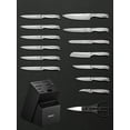 thumbnail image 3 of D.Perlla Knife Set , 15 Pieces Stainless Steel Hollow Handle Kitchen Cutlery Set with with Built in Knife Sharpener Block, 3 of 9