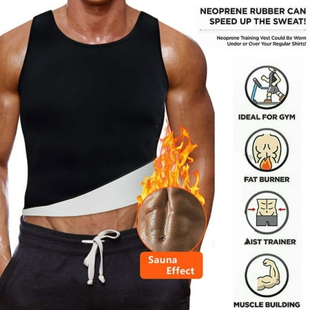 

Lhked Men Solid Bodybuilding Sports Sweat Absorption Silver Coating Vest Corset Top Shapewear Bodysuit on Clearance