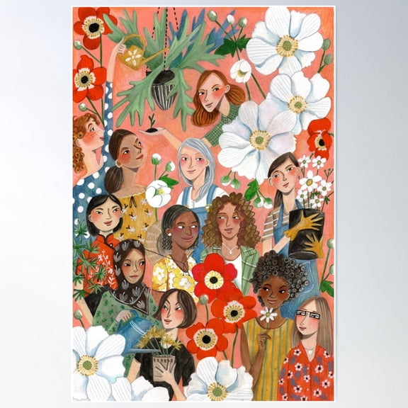 Female International Womens Day Poster Wall Art, Modern Wall Decor For Living Room Bedroom, 8x12 UNFRAMED