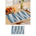 thumbnail image 5 of Blue Gradient Ripple Abstract Geometric Placemats Set of 4,Wipeable Washable Table Mats for Dining Tables,Rotation Stripes Line Place Mats for Kitchen Event Party Tabletop Decor, 5 of 7
