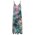 thumbnail image 6 of Colorful Floral Pattern Sleeveless Suspender Dress Summer Fashion Casual Long Dress, 6 of 9