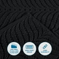 thumbnail image 5 of BNM Chevron Zero Twist Cotton Hand Towel Set of 6, Black, 5 of 17