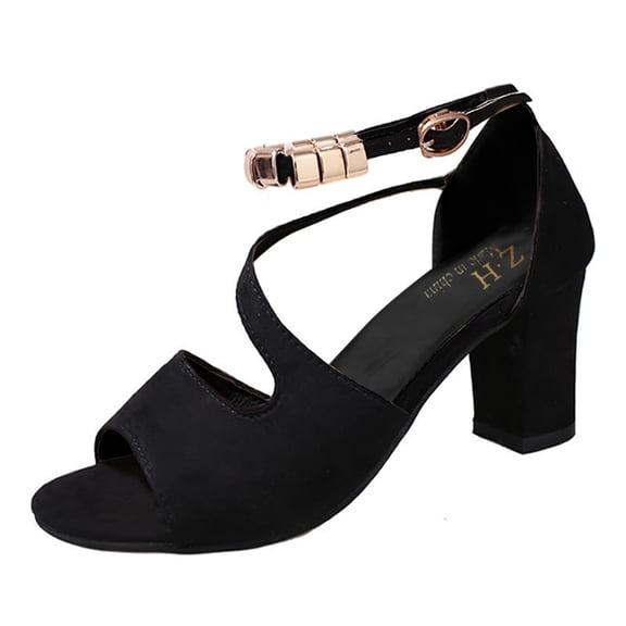 CAIXIA Women Sandals Elegant Glittering High Heel Dress Sandals for Women Summer Evening Party Gold Fashion Footwear,Black