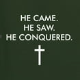 thumbnail image 6 of Wild Bobby, He Came He Saw He Conquered Inspirational/Christian Men Graphic Tank Top, Forest Green, XX-Large, 6 of 6