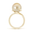 thumbnail image 2 of ANGARA Golden South Sea Cultured Pearl Ring with Spiral Metal Loop in 14K Yellow Gold for Women | June Birthstone, Birthday, Anniversary, Jewelry Gift for Women | Pearl Ring, 2 of 8