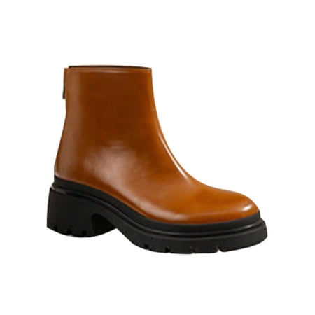 

Crocowalk Women Comfort Chunky Platform Chelsea Bootie Dress Casual Zip Up Anti Slip Ankle Boots Brown 4.5