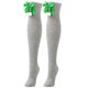 thumbnail image 3 of Calcetines largos hasta la rodilla para mujer, lisos, con lazo navideño y bola, cálidos, para mujer, 3 of 3