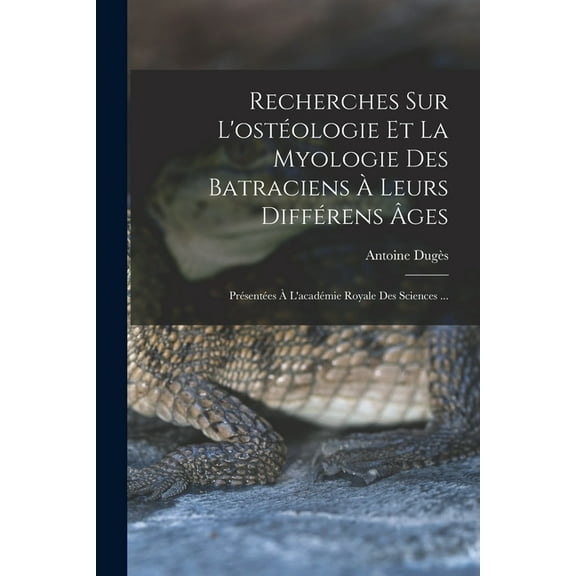 Recherches Sur L'ostéologie Et La Myologie Des Batraciens À Leurs Différens Âges: Présentées À L'académie Royale Des Sciences ... (Paperback)