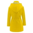 thumbnail image 7 of Womens Jackets Spring Fall Windbreaker Lightweight Hooded Softshell Jacket Outdoor Windproof Zip Up Raincoat Yellow XL, 7 of 7