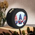 thumbnail image 6 of Naloa Cute Gnomes in USA1 Round Jewelry Box, Travel Jewelry Organizer, 3.9 x 3.9 x 2in Jewelry Storage Box for Women-Black, 6 of 7
