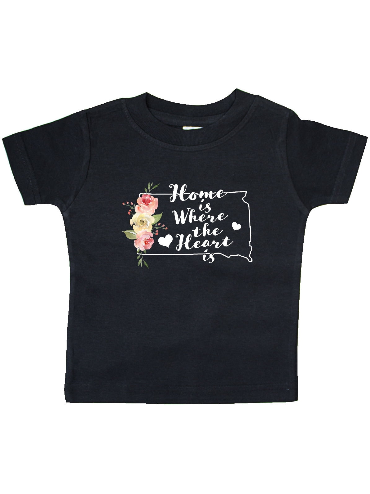 Inktastic South Dakota Home is Where The Heart is with Watercolor