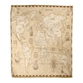 thumbnail image 1 of SIDONKU Flannel Throw Blanket Old Antique World Map Countries Boundaries Vintage America and Europe Nautical Ocean 58x80 Inch Lightweight Cozy Plush Fluffy Warm Fuzzy Soft, 1 of 2