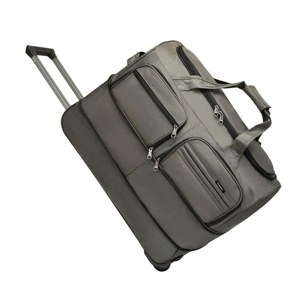 Bolso de lona ondulante transporta en el equipaje El agua resistente a la maleta de los viajes de viaje de servicio pesado Bolsa de semana Gris l