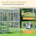 thumbnail image 5 of Walnest 87 inch Large Walk in Iron Aviary with 2 Feeding Bowls,Bird cage for Macaws Canaries Parrots Budgie Lovebirds(White), 5 of 10