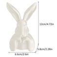 thumbnail image 4 of Easter Figurines Gold Home Decor Rabbit Statue Easter Table Decor Large Rabbit Figurines Easter Table Centerpiece Decorative Sculpture Gift For Home Living Room Decor, 4 of 9