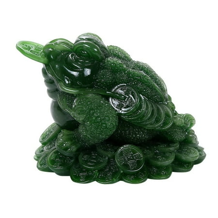 - Ebros Acrylic Jade Green Resin Feng Shui Jin Chan Fortune Money Frog Statue Talisman Lucky Toad Figurine Charm Sculpture Decor