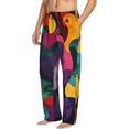 thumbnail image 6 of Gukieu Vibrant Abstract Flow Print Men's Home Trousers, Elastic Drawstring Home Pajamas Clothing Suitable for Adult Men-Small, 6 of 6