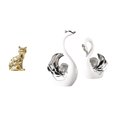 thumbnail image 1 of Elegante Escultura De Cisne Con Forma De Gato. Figura Decorativa De Arte Animal Para Chimenea, Sala De Estar, Centro De Mesa, Estantería O Como Regalo De Inauguración., 1 of 8