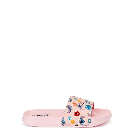 Lilo & Stitch - Stitch Girls' Tropical Slide Sandals - Walmart.com ...