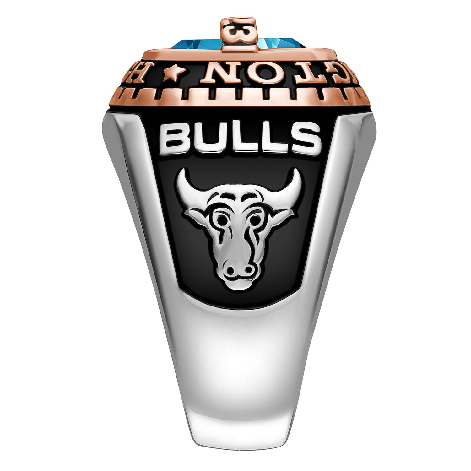 Order Now for 2025 Graduation, Freestyle Men's 2-Tone Birthstone Class Ring, Personalized, High School or College Graduation