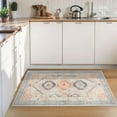 thumbnail image 3 of Wondo 2x3 Entryway Area Rug, Washable Area Rug, Rugs for Bedroom, Kitchen Rugs, Vintage Boho Carpet, Soft Non-Slip, Low Pile Area Rug, Orange, 3 of 8