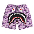 Mens Camouflage Bape Shark Swim Trunks With Compression Liner Men Beach