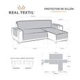 thumbnail image 4 of Funda Reversible para Sofá en L (Izquierda/Derecha) Antideslizante, Real Textil (Café ), 4 of 7