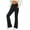Black, variant on FUNING Women's Flare Yoga Pants with Pockets-V Crossover High Waisted Bootcut Yoga Leggings-Flare Workout Gym Leggings