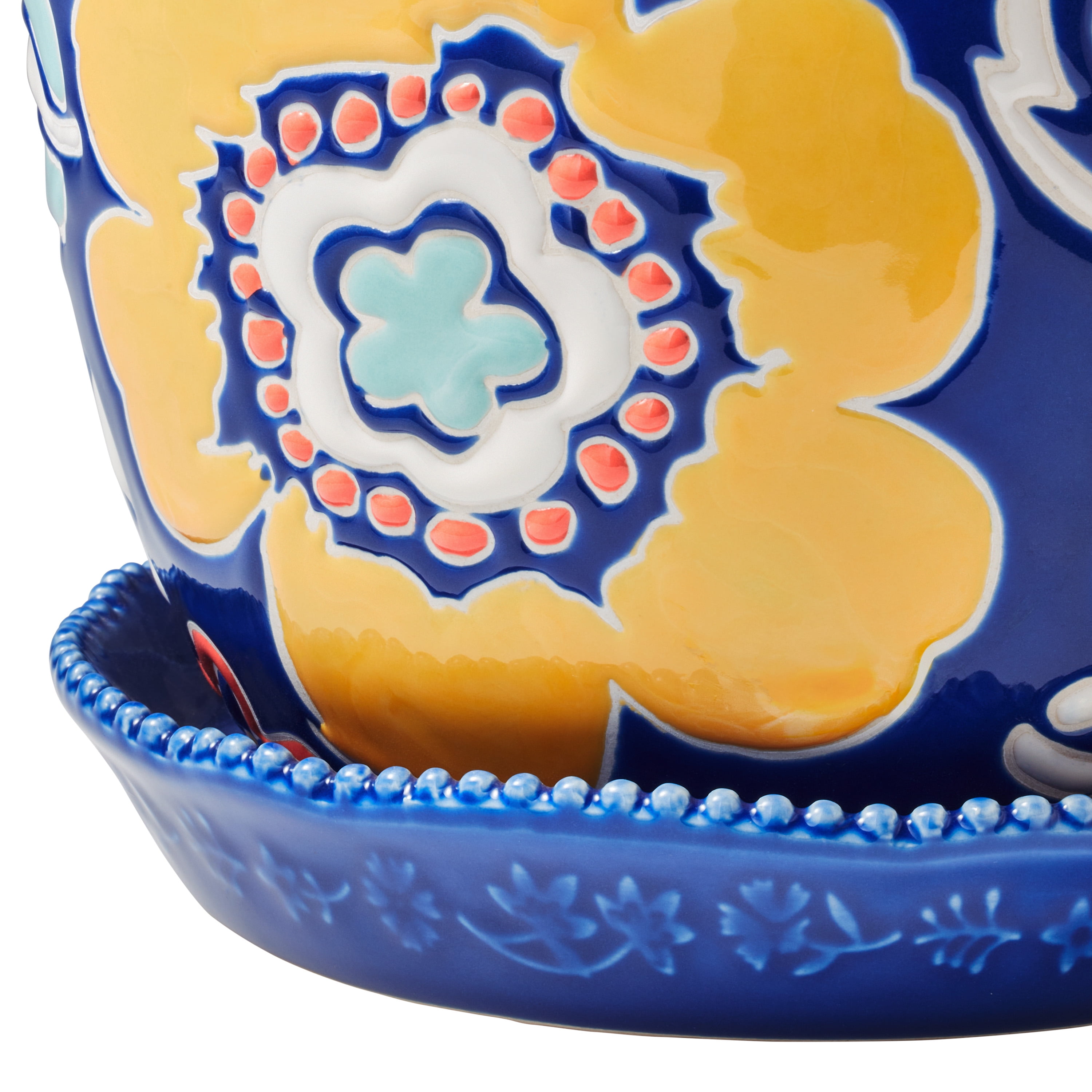 The Pioneer Woman Magic Meadows 8 in Round Ceramic Planter, Blue
