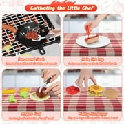 Kitchen Playset Toys For Kids Toys, Kids BBQ Grill Playset with Smoke, Sound & Light, Toy Grill for Kids, Pretend Play Food, Interactive Toys Barbecue Cooking Game for Toddlers Boys Girls 3-5
