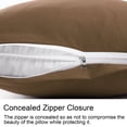 thumbnail image 4 of Unique Bargains Pillowcases Zippered Microfiber Body Pillow Cover Brown 20" x 54", 4 of 8
