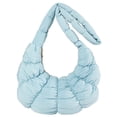 thumbnail image 1 of Bolso Bandolera Elegante  Acolchado Plisado para Mujer Hobo, 1 of 5