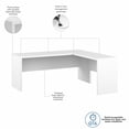 thumbnail image 4 of Echo 72W L Shaped Computer Desk in Pure White - Engineered Wood, 4 of 5