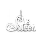 AZUREBELLA JEWELRY Sweet 16 Polished Charm Sterling Silver - Made in the USA