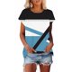 thumbnail image 2 of Camiseta de Manga Corta de las Mujeres de Cuello Redondo de Impresión Casual Top de las Señoras, Poliéster Ligero para el Hogar Diario Y Cómodo, 2 of 9