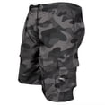 thumbnail image 5 of Mens Cargo Shorts Casual Elastic Waist Twill Work Shorts Relaxed Fit Hiking Short Pants with Pockets Dark Gray 3XL, 5 of 5