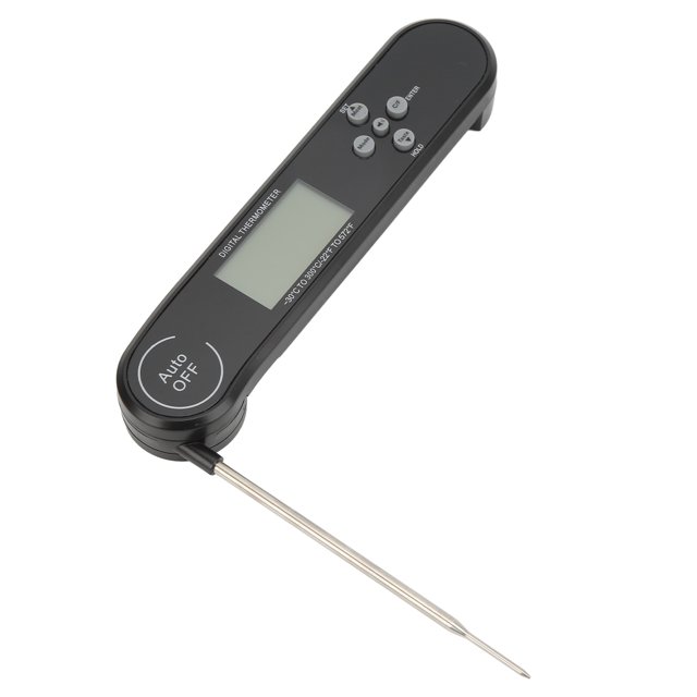Termómetro Para Barbacoa Termómetro Digital Plegable Para Alimentos Lectura De Retroiluminación LED Modo De Medición Personalizado Para Cocinar Hornear Líquidos Dulces ANGGREK Hardware