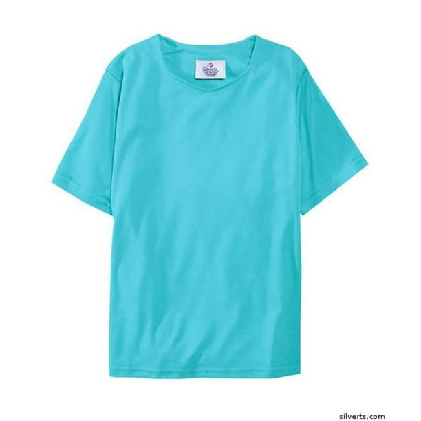 Silverts 248300604 Adaptatif T-Shirt de Couleur Unie pour Femmes & 44; Aqua - Extra Large