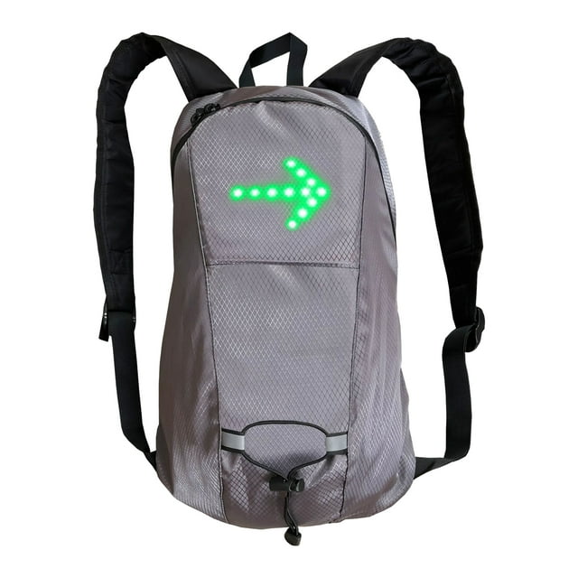 tredstone Adjustable Shoulder Straps And Highlight LED On Bicycle Backpack Cycling Safety Cycling Safety Bag Grey