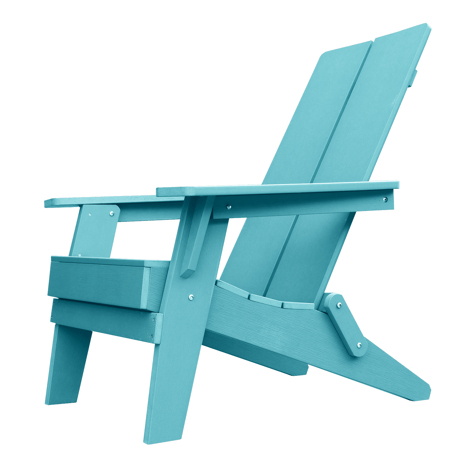 Krikacy Outdoor Patio Chair HIPS Folding Adirondack Chair with Cup Holder Weather Resistant Fade Resistant,380 LBS,for Fir Pit,Front,Porch,Pool,Garden,Teal Blue