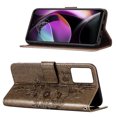 thumbnail image 3 of SaniMore Case for Motorola Moto G 5G (6.5" 2023), PU Leather Skin with Luxury Embossed Butterfly [Wrist Strap & Card Slots & Flip Kickstand] Full-body Shockproof Business Wallet Cover, Gray, 3 of 7