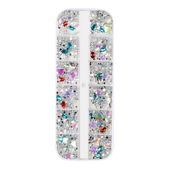 Tkrady Christmas Fingernail Stickers of Various Sizes And Styles Shiny Charm Gem Jewelry Suitable For Nail Beauty Suitable For Halloween Christmas Gifts Holiday Nail Accessories