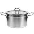 thumbnail image 1 of Stainless Steel Soup Pot Double Handle Stock Pot Stable Base Soup Pot Lidded Soup Pot Kitchen Pot, 1 of 8
