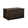 Rubbermaid 1859930 Outdoor Deck Box Storage Bench with Dark Teak Basket Weave Design