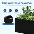 thumbnail image 3 of Garvee cama de cultivo cuadrada de acero negro de 18 x 18 x 12 pulgadas, estructura metálica de ensamble a presión y base abierta para patio, balcón o deck, 3 of 8
