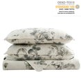 thumbnail image 4 of JML Quilt Set, King, Grey Flower, 3 Piece, 4 of 6