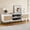 White, variant on TV Stand for TVs up to 65'', Entertainment Center With Rattan Door, Shelves & 2 Cabinets, Long Boho Media Console for Living Room
